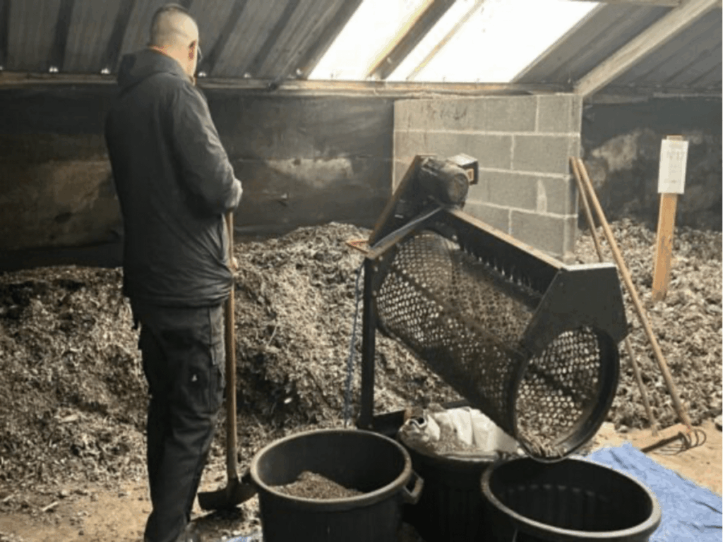 Site Enchanterres, étape de pré-compost