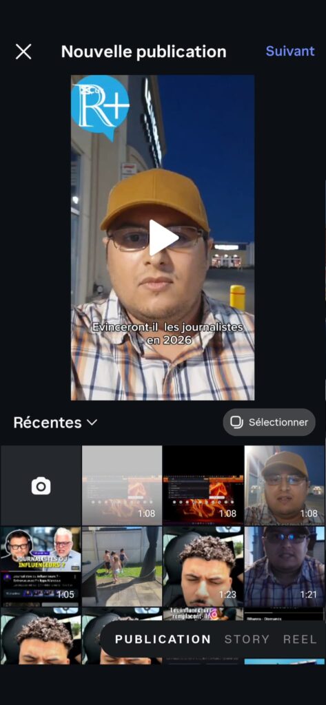 Capture d'ecran de mon TEASER VIDEO en instagram CREDIT INSTAGRAM MEHDI OUAZIZ